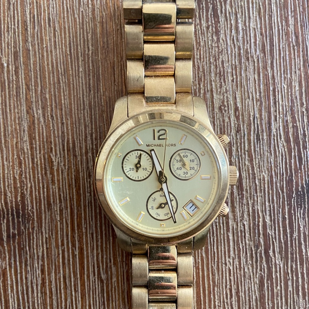 Michael Kors Gold Watch - worn 5 times